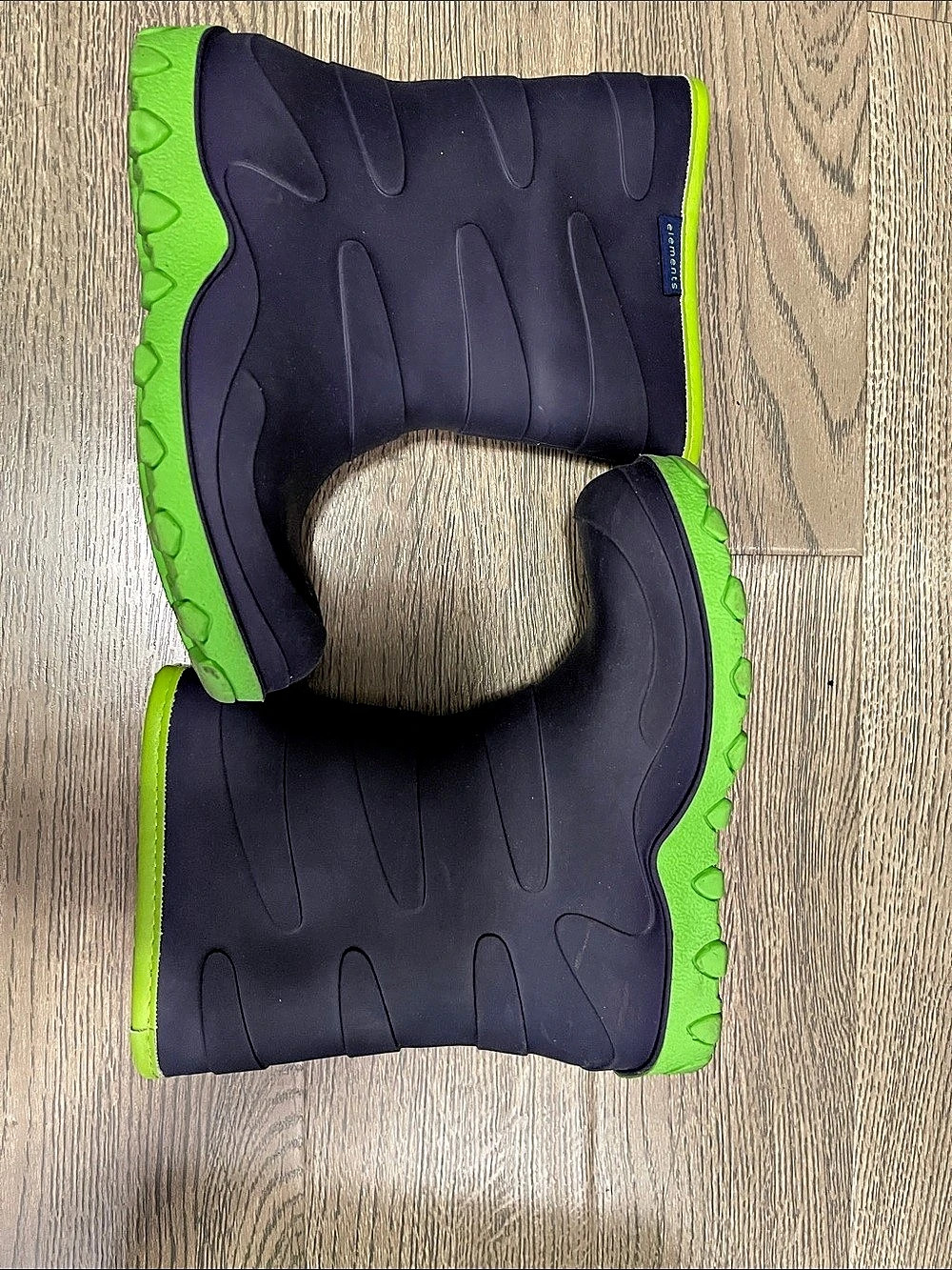 Elements Kids Rain Boots Blue & Green US 3Y